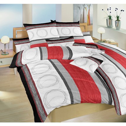 Obliečky Kružnice červené