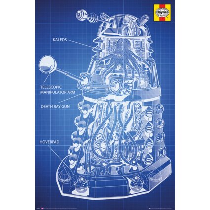 Plagát Doctor Who - Haynes Dalek Blueprint