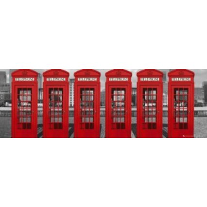 Plagát London - Phoneboxes