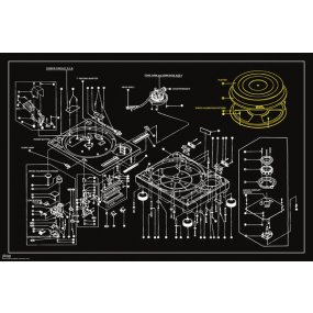 Plagát Steez Decks - Technical Drawing