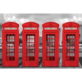 Plagát London - Telephone Box 3