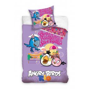 Detské obliečky Angry Birds - Rio fialové