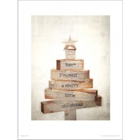 Reprodukcia Christmas Tree Wood