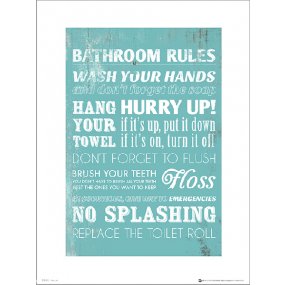 Reprodukcia Bathroom Rules
