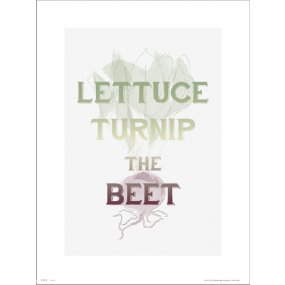 Reprodukcia Typographic Turnip The Beet