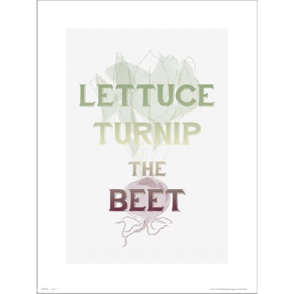Reprodukcia Typographic Turnip The Beet
