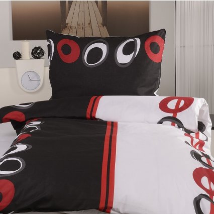 Obliečky na dve lôžka Domenica - čiernobiela