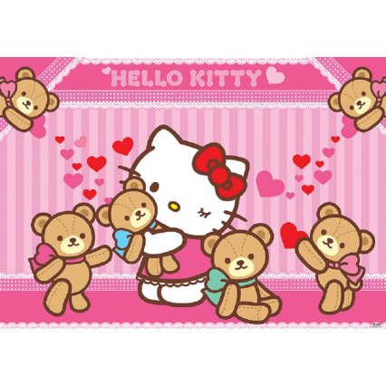 Výpredaj - Detská fototapeta Hello Kitty a Medvídci