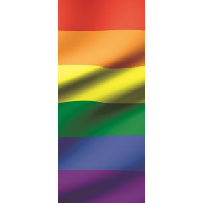 Fototapeta na dvere Waving rainbow flag